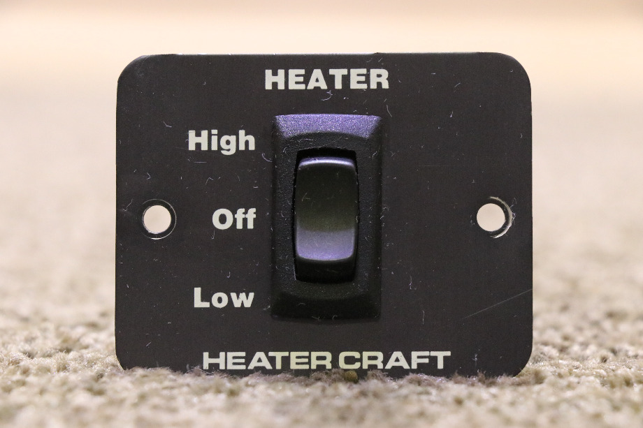 USED HEATER CRAFT HIGH / OFF / LOW SWITCH PANEL RV/MOTORHOME PARTS FOR SALE RV Components 