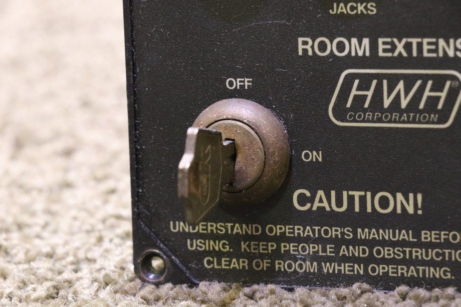 USED HWH AP18932 ROOM EXTENSION SWITCH PANEL WITH KEY MOTORHOME PARTS FOR SALE RV Components 