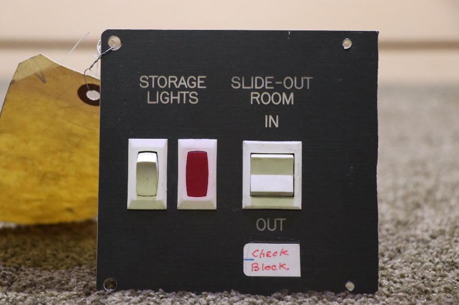 USED SLIDE-OUT ROOM & STORAGE LIGHTS SWITCH PANEL MOTORHOME PARTS FOR SALE RV Components 