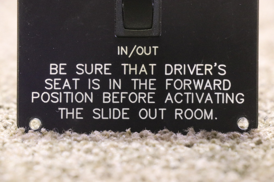 USED NM01378 OFF DOORSIDE SLIDE OUT IN/OUT SWITCH PANEL RV/MOTORHOME PARTS FOR SALE RV Components 