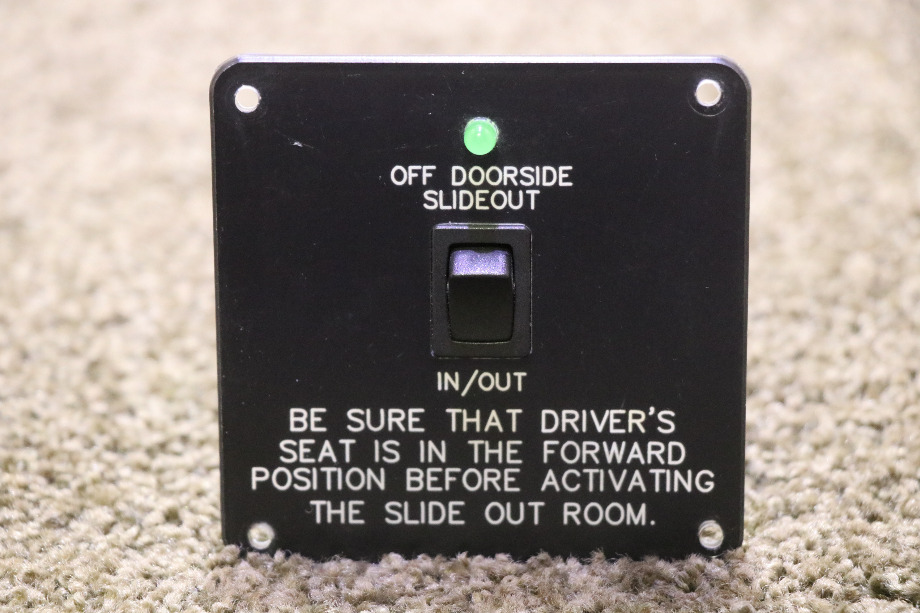 USED NM01378 OFF DOORSIDE SLIDE OUT IN/OUT SWITCH PANEL RV/MOTORHOME PARTS FOR SALE RV Components 
