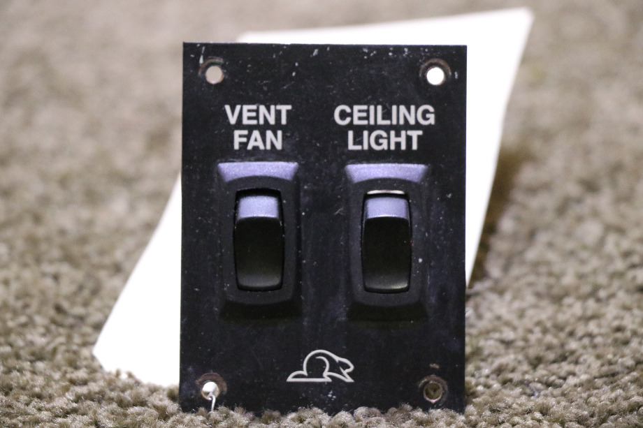 USED RV/MOTORHOME BEAVER VENT FAN & CEILING LIGHT SWITCH PANEL FOR SALE RV Components 