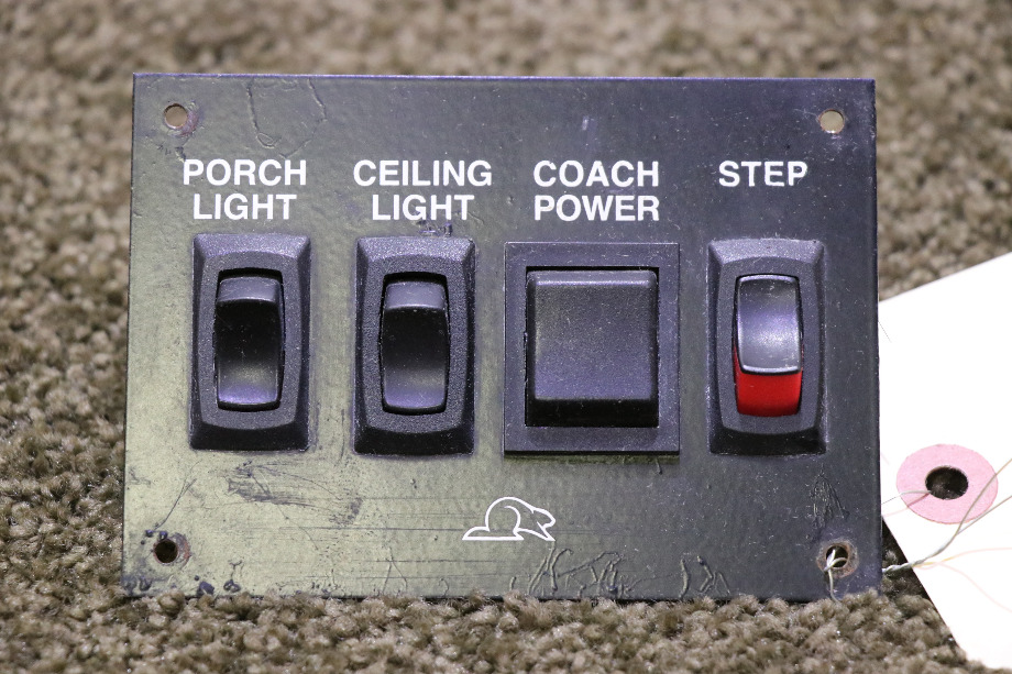 USED RV BEAVER PORCH LIGHT / CEILING LIGHT / COACH POWER / STEP SWITCH PANEL FOR SALE RV Components 