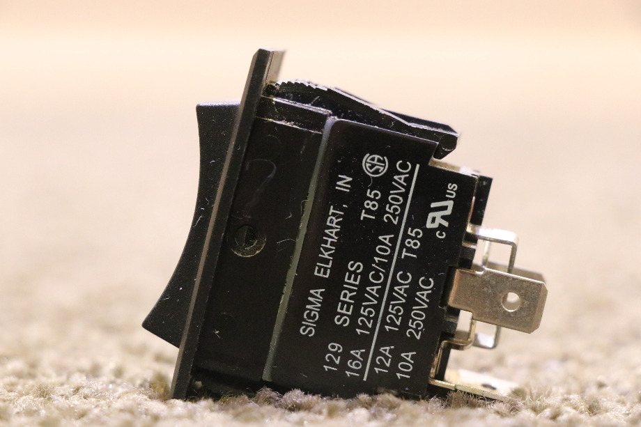 USED MOTORHOME T85 BLACK ROCKER DASH SWITCH FOR SALE RV Components 