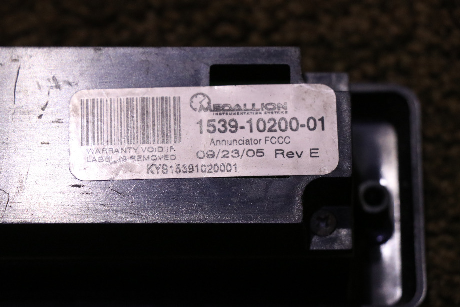 USED MEDALLION ANNUNCIATOR 1539-10200-01 RV PARTS FOR SALE RV Components 
