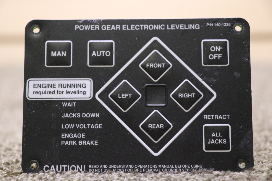 USED POWER GEAR 140-1226 ELECTRONIC LEVELING TOUCH PAD MOTORHOME PARTS FOR SALE RV Components 