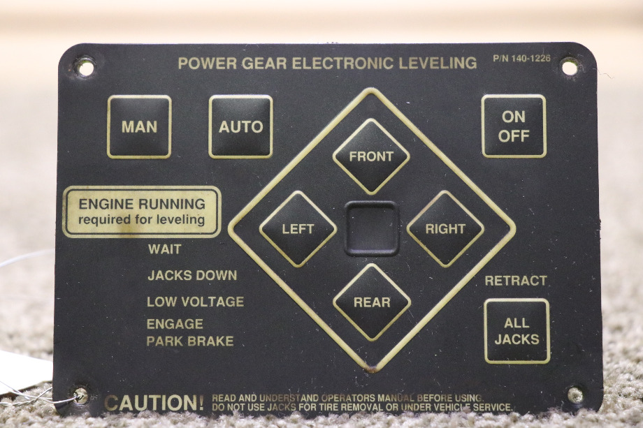 USED MOTORHOME 140-1226 POWER GEAR ELECTRONIC LEVELING TOUCH PAD FOR SALE RV Components 