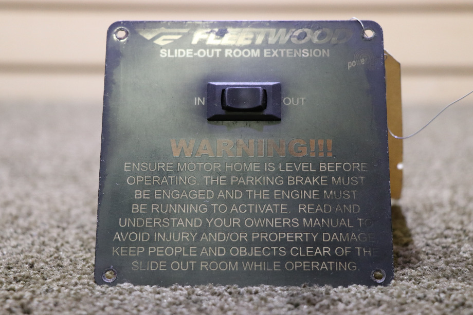 USED RV FLEETWOOD SLIDE-OUT ROOM EXTENSION SWITCH PANEL BY POWER GEAR FOR SALE RV Components 