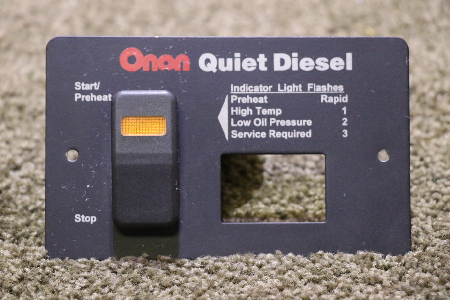 USED ONAN QUIET DIESEL CONTROL SWITCH PANEL RV/MOTORHOME PARTS FOR SALE RV Components 