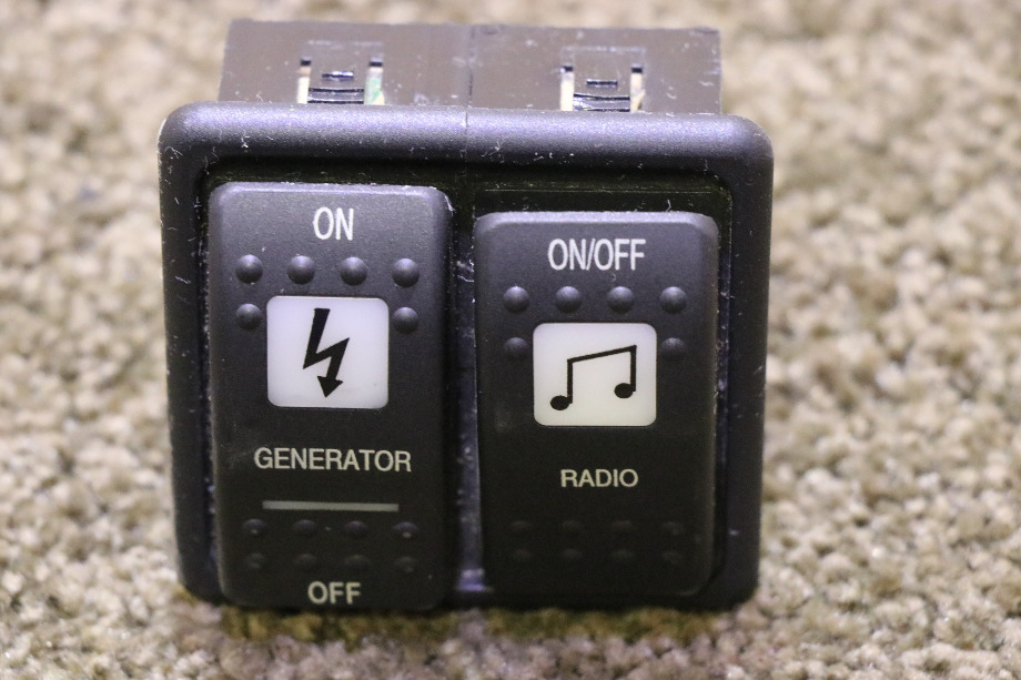 RV Components USED MOTORHOME GENERATOR ON/OFF & RADIO ON/OFF DASH ...