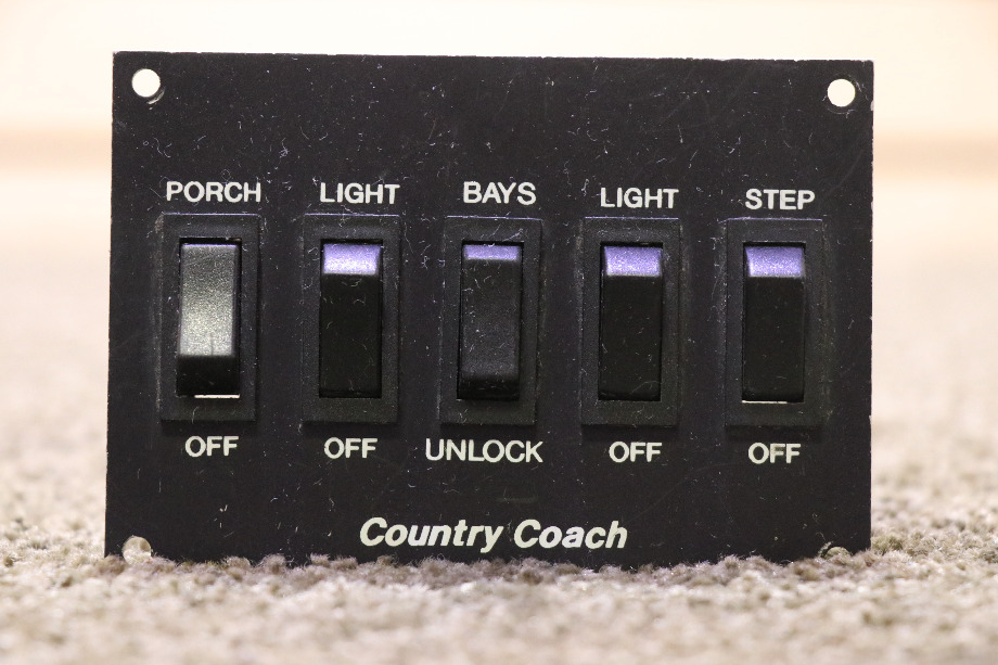 USED RV/MOTORHOME COUNTRY COACH 5 SWITCH PANEL FOR SALE RV Components 