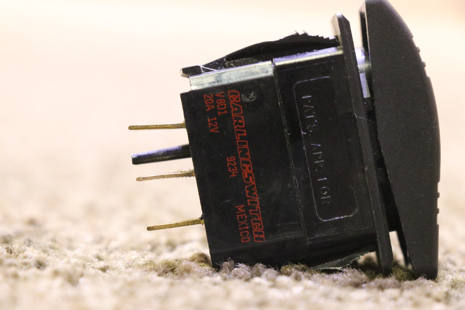 USED RV/MOTORHOME BLACK ROCKER V8D1 SWITCH FOR SALE RV Components 