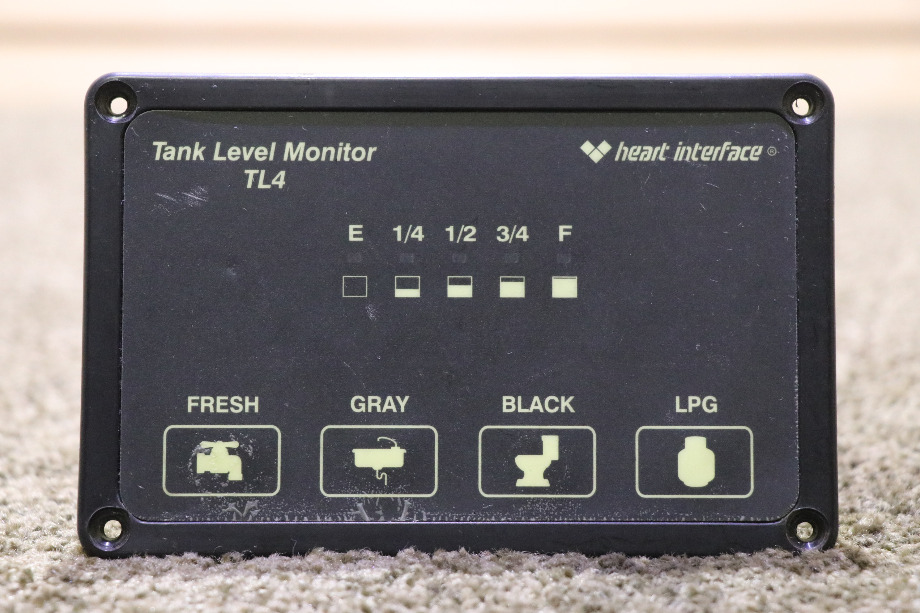 USED MOTORHOME HEART TANK LEVEL MONITOR TL4 PANEL FOR SALE RV Components 