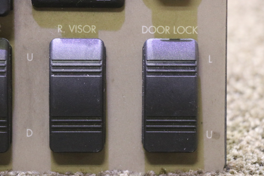 USED MIRROR / VISOR / DOOR LOCK 6 SWITCH PANEL RV/MOTORHOME PARTS FOR SALE RV Components 