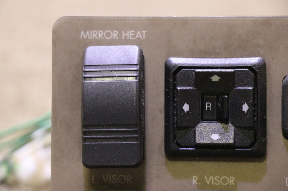 USED MIRROR / VISOR / DOOR LOCK 6 SWITCH PANEL RV/MOTORHOME PARTS FOR SALE RV Components 