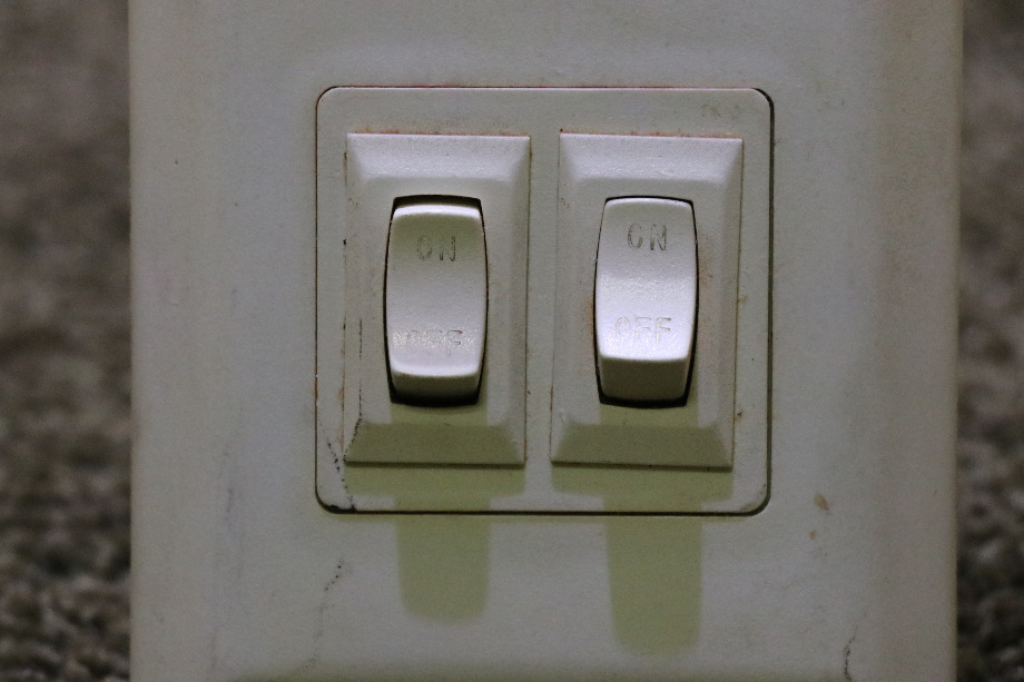 USED DOUBLE ON / OFF ROCKER SWITCH PANEL RV PARTS FOR SALE RV Components 