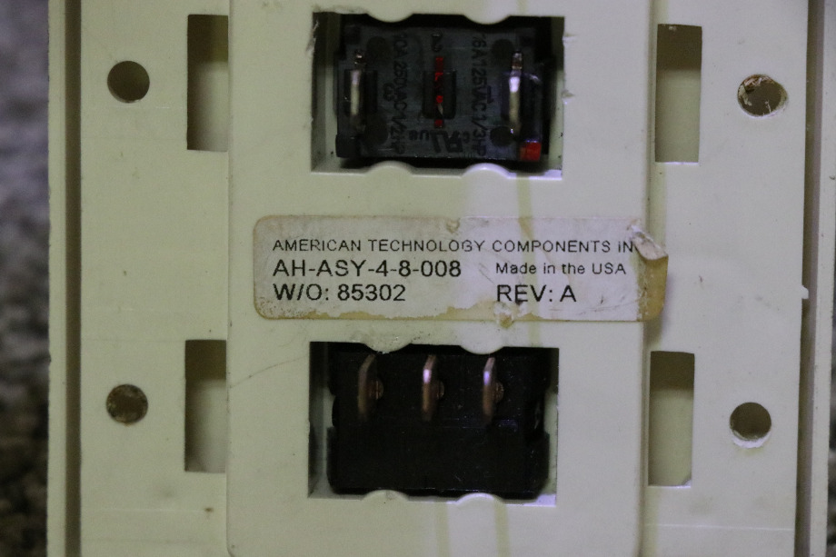 USED AMERICAN TECHNOLOGY AH-ASY-4-8-008 SWITCH PANEL FOR SALE RV Components 