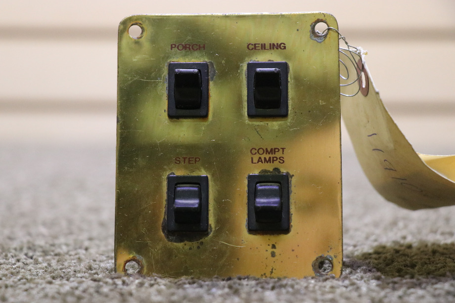 USED A98351-8 PORCH / CEILING / STEP / COMPT LAMPS SWITCH PANEL MOTORHOME PARTS FOR SALE RV Components 
