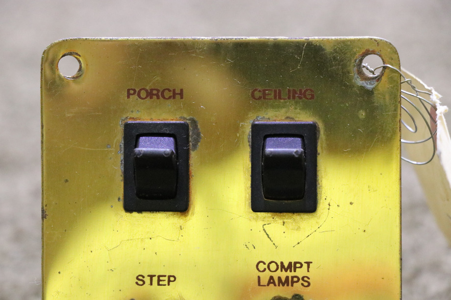 USED A98351-8 PORCH / CEILING / STEP / COMPT LAMPS SWITCH PANEL MOTORHOME PARTS FOR SALE RV Components 