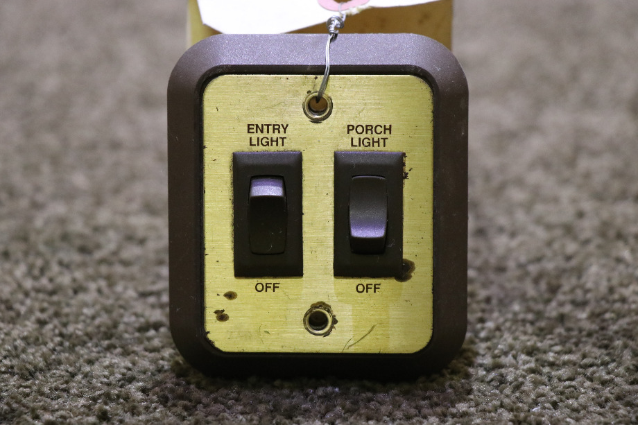USED ENTRY LIGHT & PORCH LIGHT SWITCH PANEL RV/MOTORHOME PARTS FOR SALE RV Components 