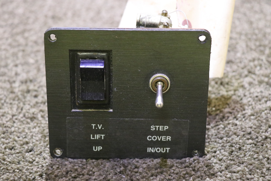 USED MOTORHOME T.V. LIFT UP & STEP COVER IN/OUT SWITCH PANEL FOR SALE RV Components 