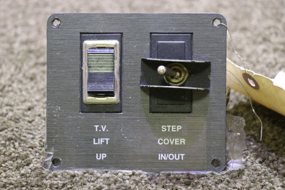 USED STEP COVER IN/OUT & T.V. LIFT UP SWITCH PANEL RV PARTS FOR SALE RV Components 
