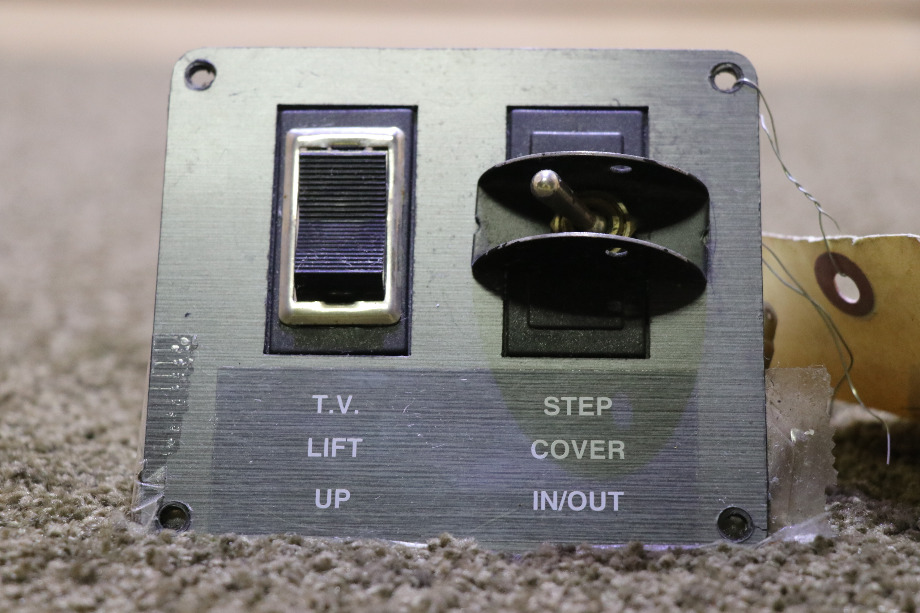 USED STEP COVER IN/OUT & T.V. LIFT UP SWITCH PANEL RV PARTS FOR SALE RV Components 