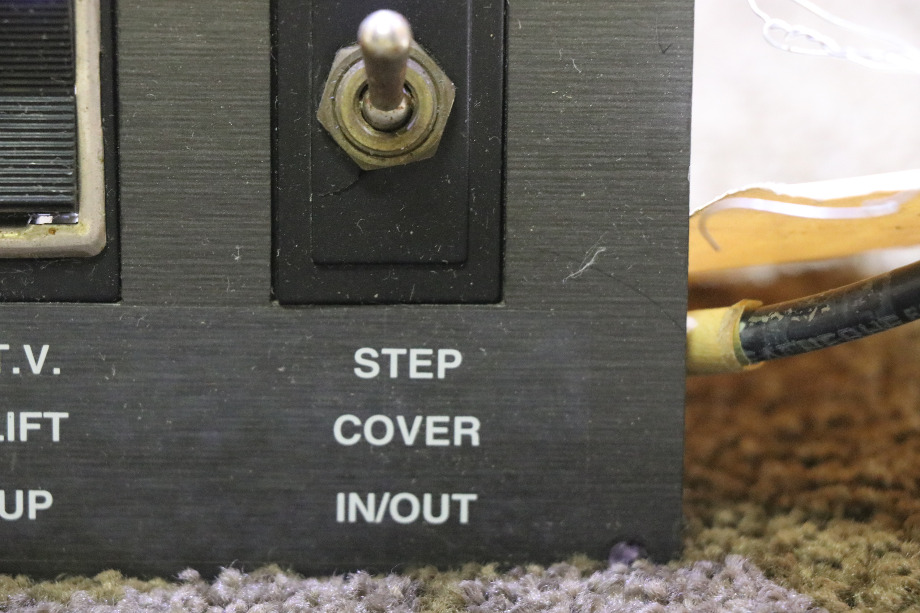 USED T.V. LIFT UP & STEP COVER IN/OUT SWITCH PANEL MOTORHOME PARTS FOR SALE RV Components 