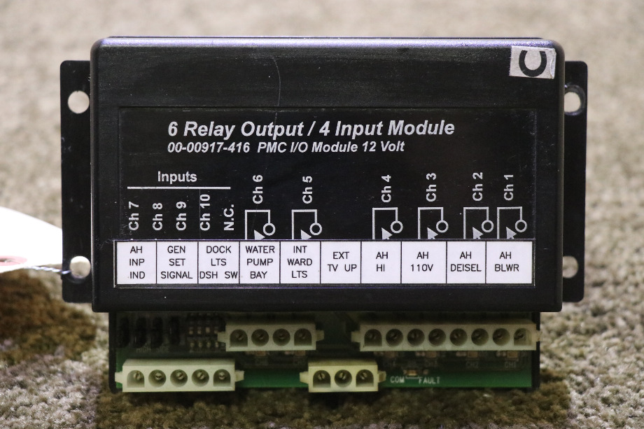 USED INTELLITEC 00-00917-416 6 RELAY OUTPUT / 4 INPUT MODULE RV PARTS FOR SALE RV Components 