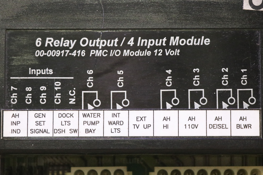 USED INTELLITEC 00-00917-416 6 RELAY OUTPUT / 4 INPUT MODULE RV PARTS FOR SALE RV Components 