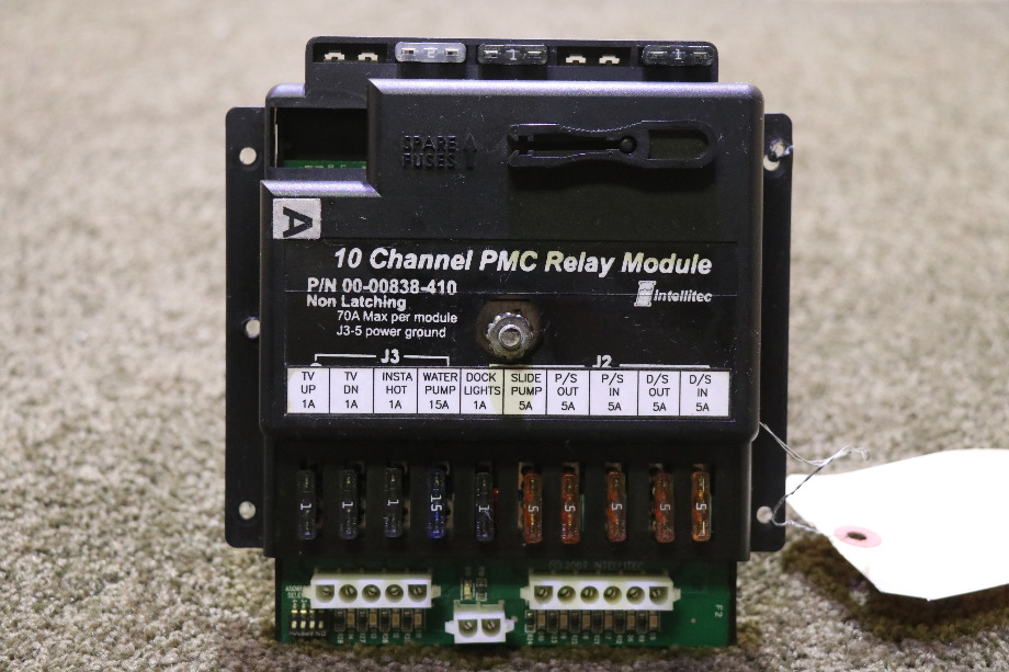 USED INTELLITEC 10 CHANNEL PMC RELAY MODULE 00-00838-410 RV/MOTORHOME PARTS FOR SALE RV Components 