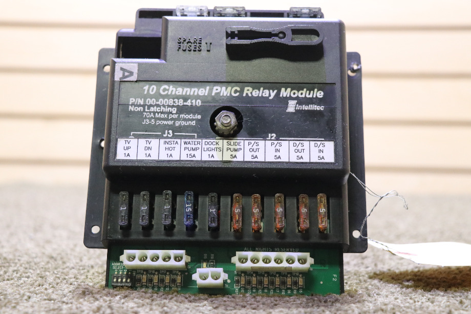 USED INTELLITEC 10 CHANNEL PMC RELAY MODULE 00-00838-410 RV/MOTORHOME PARTS FOR SALE RV Components 