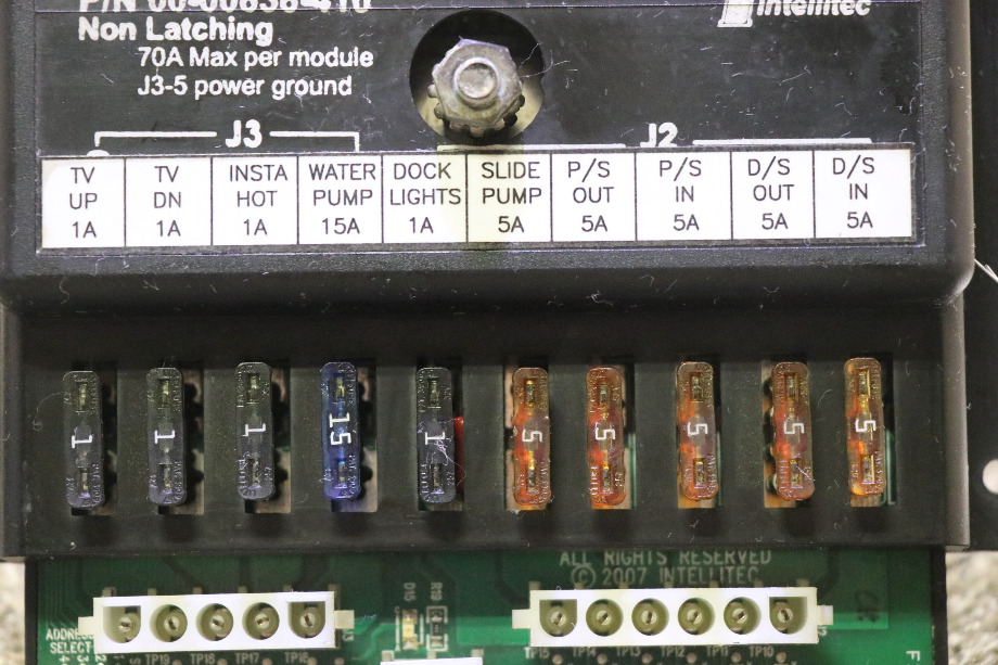 USED INTELLITEC 10 CHANNEL PMC RELAY MODULE 00-00838-410 RV/MOTORHOME PARTS FOR SALE RV Components 