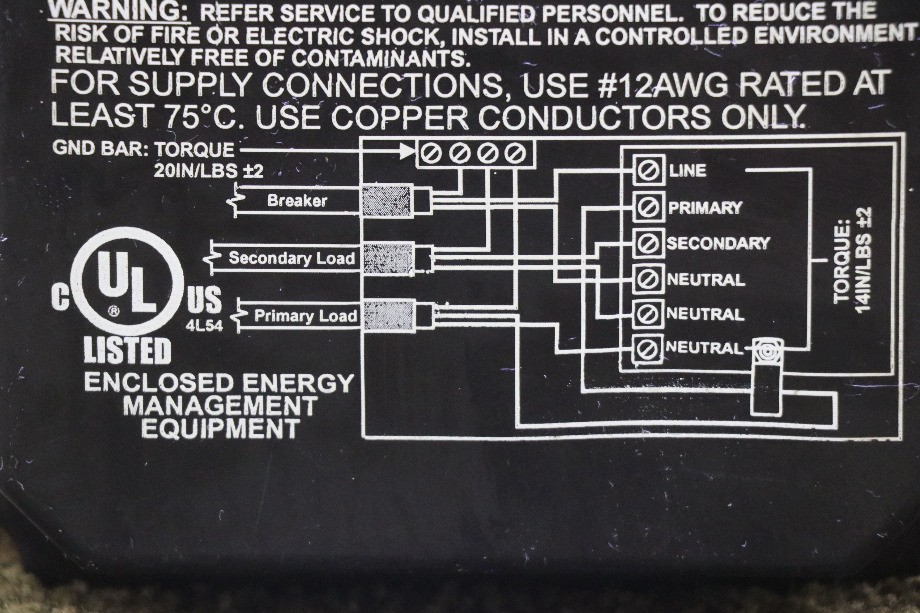USED 00-00714-000 AUTOMATIC ENERGY SELECT SWITCH BY INTELLTEC RV PARTS FOR SALE RV Components 