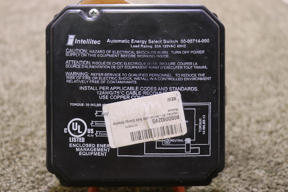 USED INTELLITEC 00-00714-000 AUTOMATIC ENERGY SELECT SWITCH MOTORHOME PARTS FOR SALE RV Components 