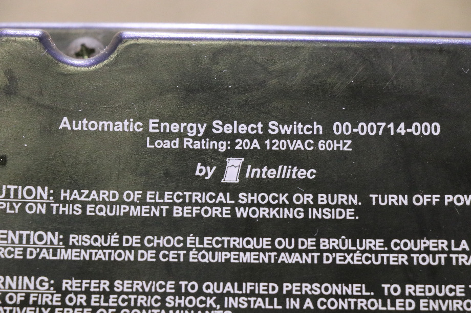 USED AUTOMATIC ENERGY SELECT SWITCH BY INTELLITEC 00-00714-000 RV/MOTORHOME PARTS FOR SALE RV Components 