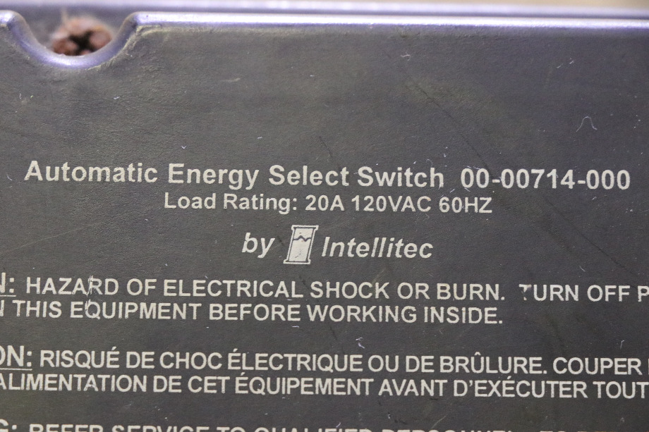 USED RV AUTOMATIC ENERGY SELECT SWITCH 00-00714-000 BY INTELLITEC FOR SALE RV Components 