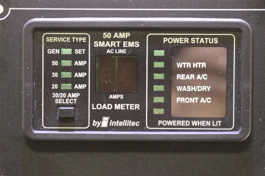 USED 50 AMP SMART EMS DISPLAY PANEL BY INTELLITEC RV/MOTORHOME PARTS FOR SALE RV Components 