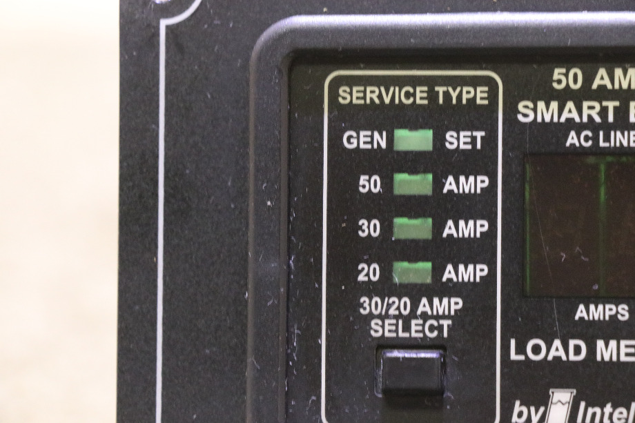 USED 50 AMP SMART EMS DISPLAY PANEL BY INTELLITEC RV/MOTORHOME PARTS FOR SALE RV Components 
