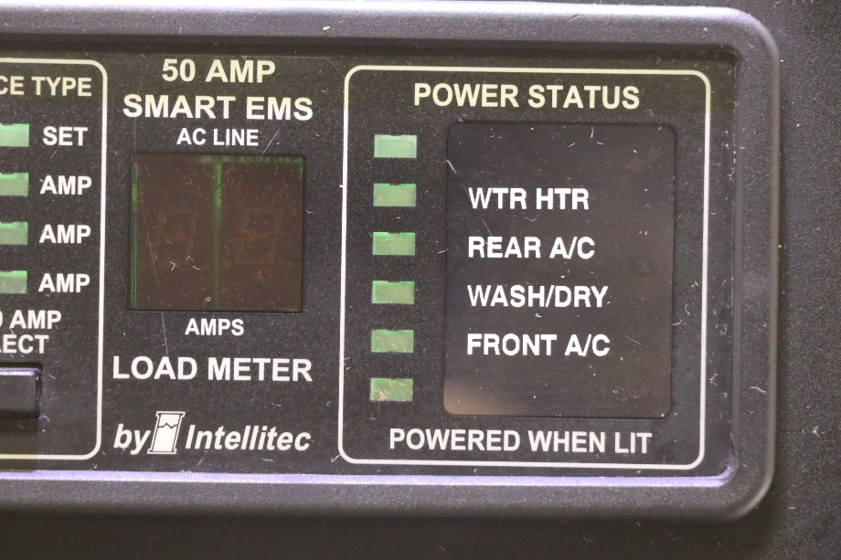 USED 50 AMP SMART EMS DISPLAY PANEL BY INTELLITEC RV/MOTORHOME PARTS FOR SALE RV Components 