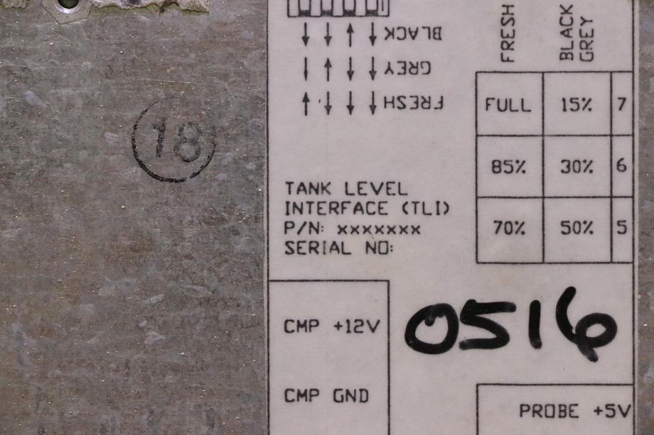 USED RV/MOTORHOME TANK LEVEL INTERFACE 2503217 FOR SALE RV Components 