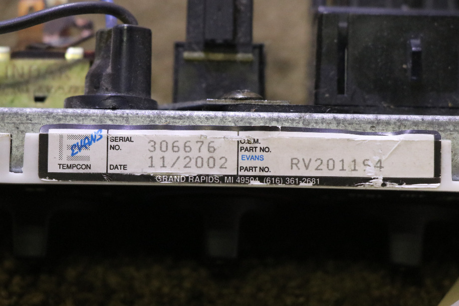 USED RV/MOTORHOME EVANS TEMPCON DASH AC SWITCH CONTROL PANEL FOR SALE RV Components 