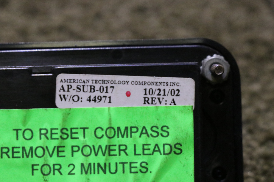 USED AMERICAN TECHNOLOGY AP-SUB-017 COMPASS DISPLAY PANEL RV/MOTORHOME PARTS FOR SALE RV Components 