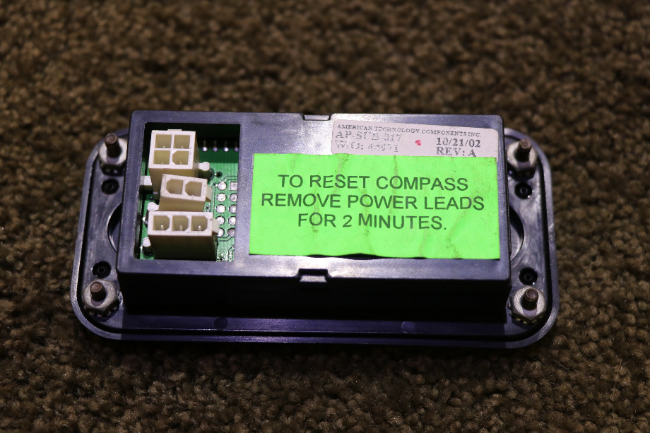 USED AMERICAN TECHNOLOGY AP-SUB-017 COMPASS DISPLAY PANEL RV/MOTORHOME PARTS FOR SALE RV Components 