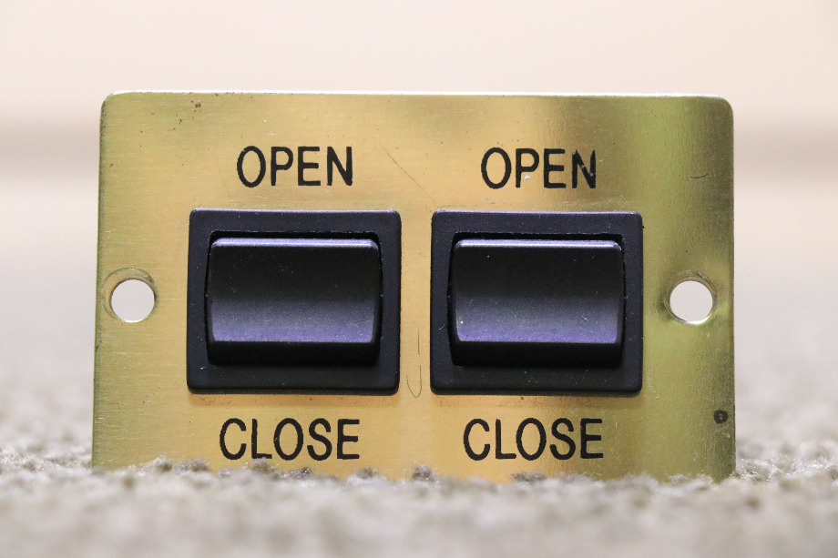 USED RV/MOTORHOME A9360 DOUBLE OPEN / CLOSE GOLD SWITCH PANEL FOR SALE RV Components 