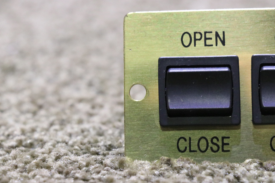 USED OPEN / CLOSE GOLD DOUBLE SWITCH PANEL A9360 RV/MOTORHOME PARTS FOR SALE RV Components 