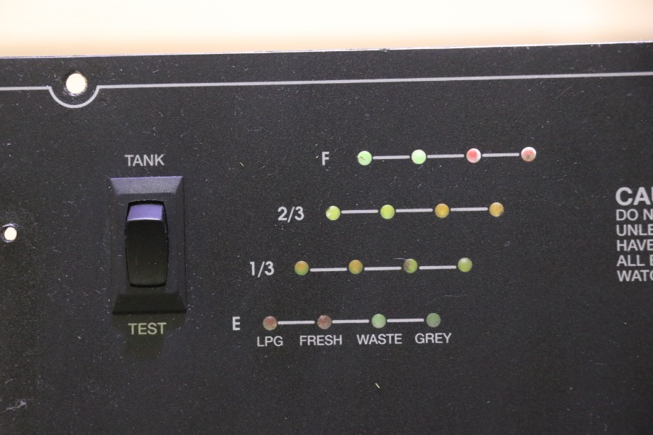 USED TANK MONITOR & SWITCH PANEL RV/MOTORHOME PARTS FOR SALE RV Components 