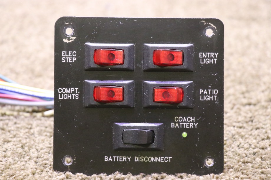 USED RV/MOTORHOME LIGHTS / STEP / BATTERY 5 SWITCH PANEL FOR SALE RV Components 