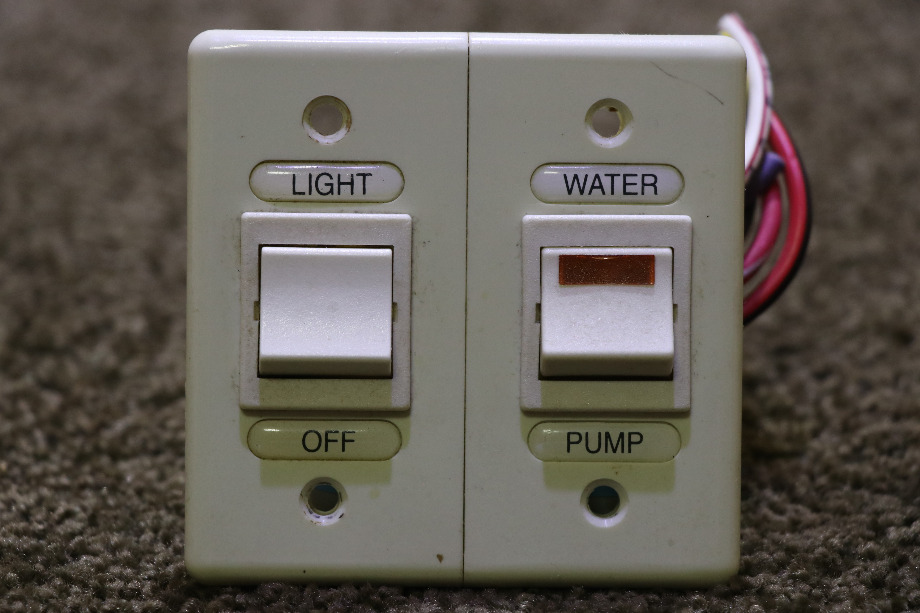 USED MOTORHOME LIGHT / WATER PUMP SWITCH PANEL FOR SALE RV Components 