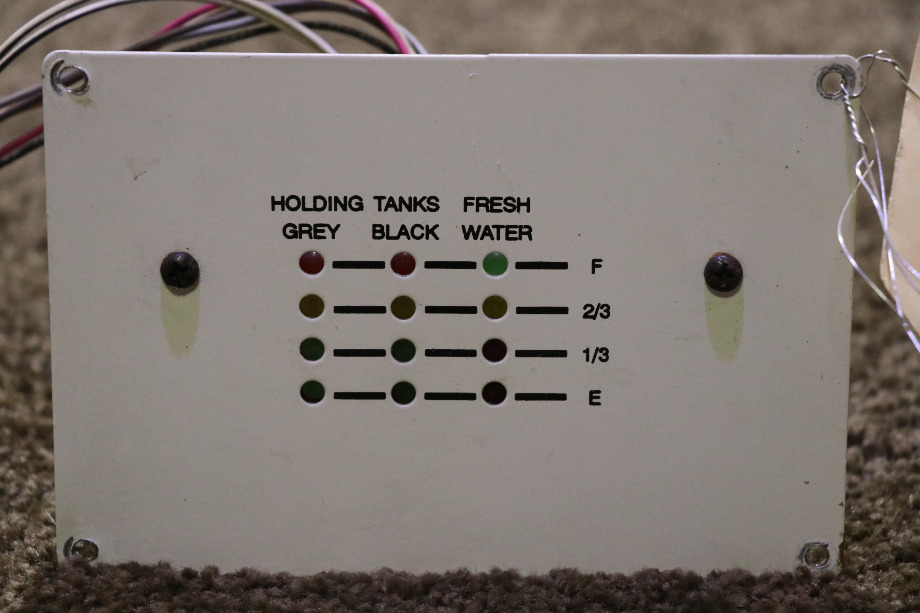 USED MOTORHOME WHITE TANK MONITOR PANEL LA1077 FOR SALE RV Components 